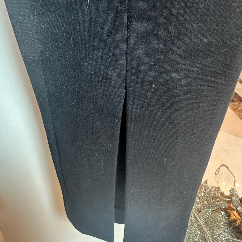 COS Black Straight Leg Tailored Pants Front Slit Minimalist - Picture 3 of 12